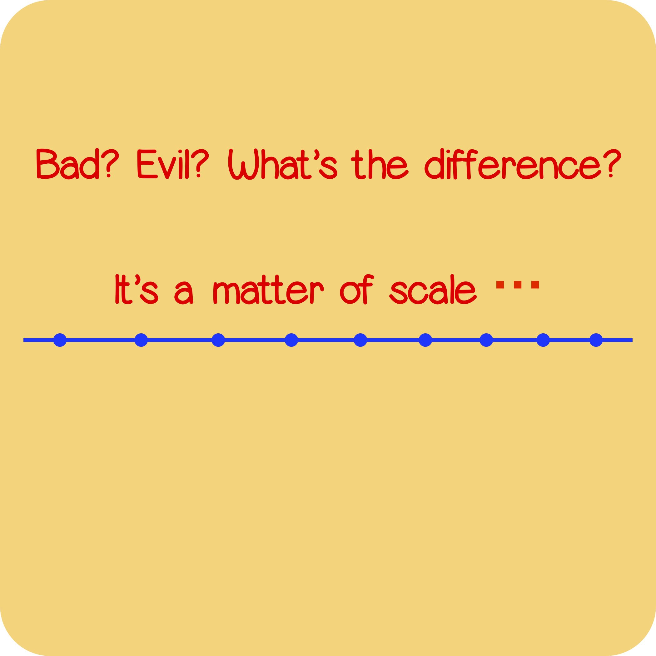 What's the difference between bad and evil?  It's about degree...