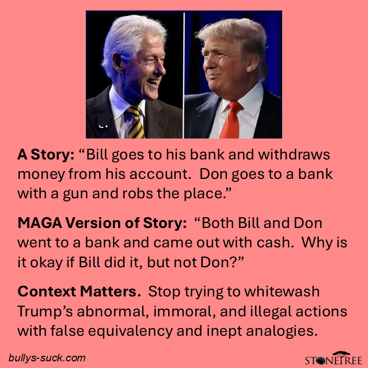 False equivalency between Clinton and Trump