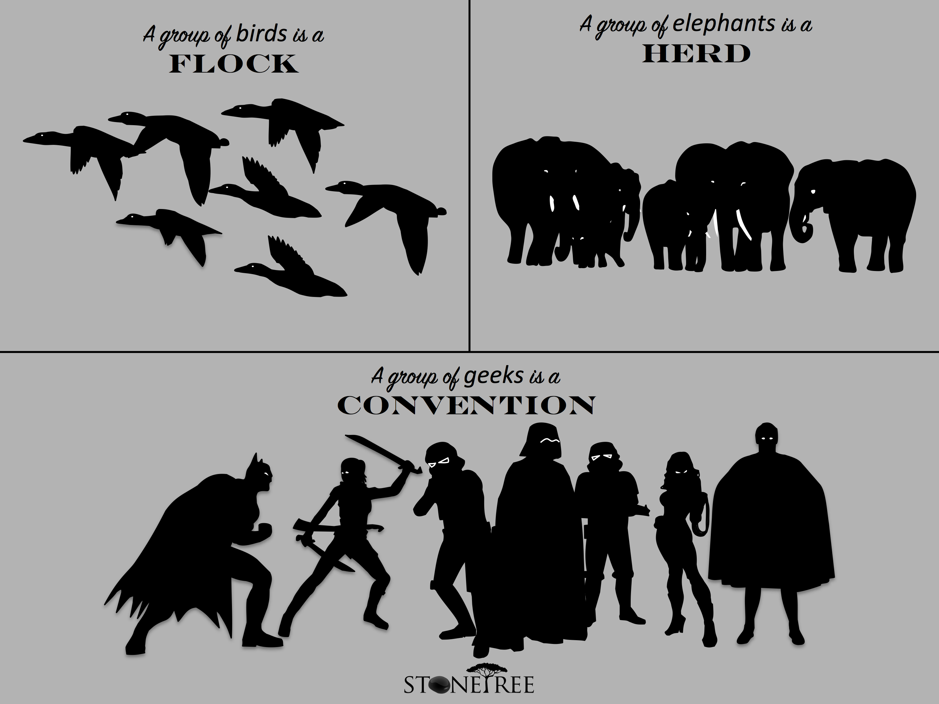 A group of geeks is a convention