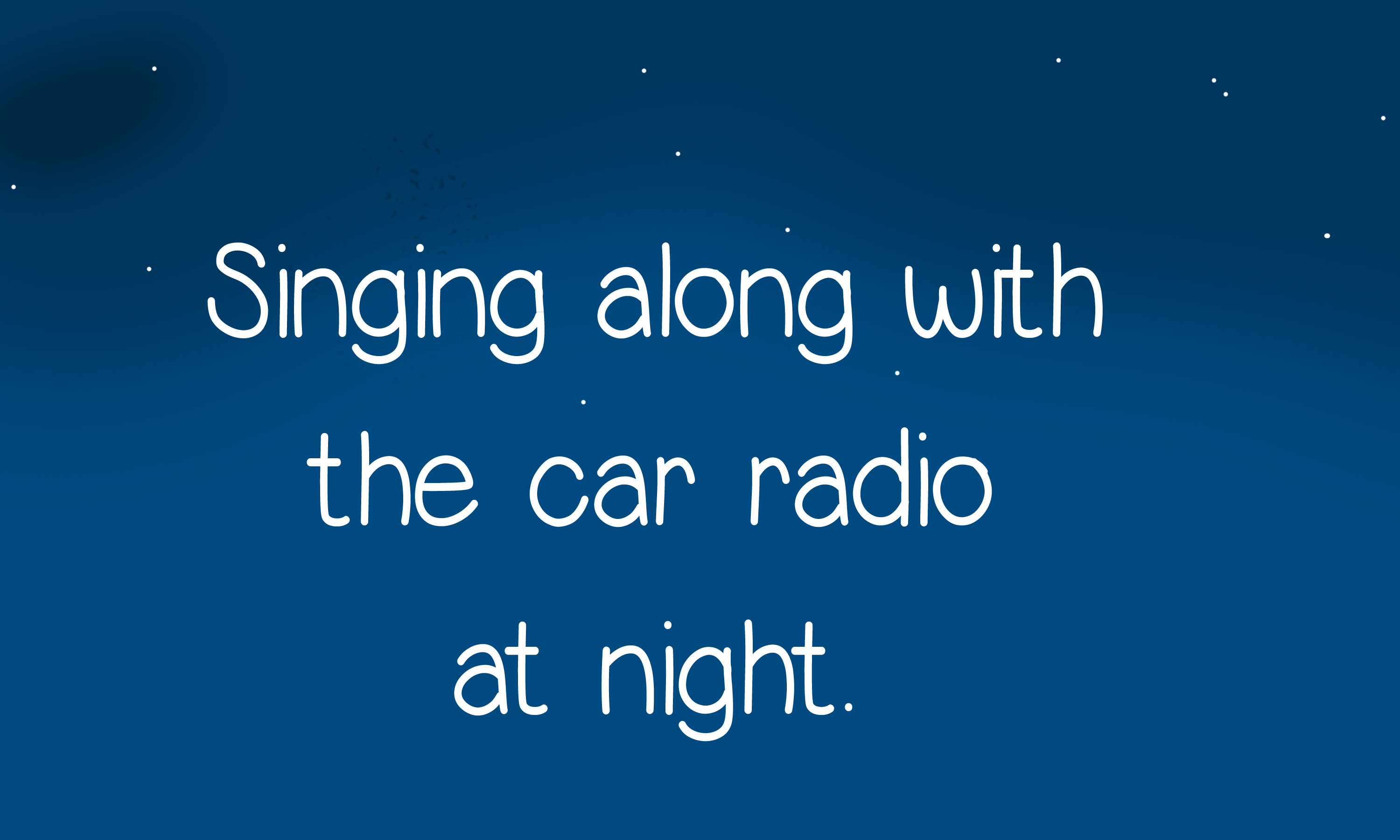 Nocturnal Emissions - Singing along with the radio at night